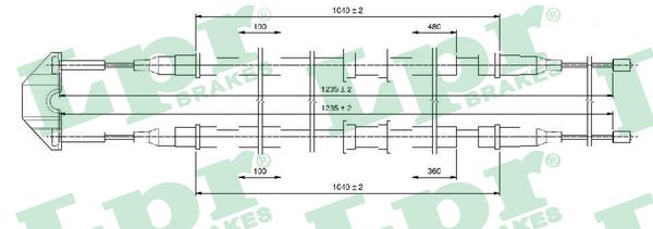 Тросовий привод, стоянкове гальмо   C0550B   LPR