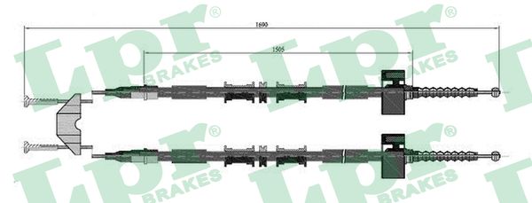 Тросовий привод, стоянкове гальмо   C0594B   LPR