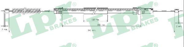 Тросовий привод, стоянкове гальмо   C0629B   LPR