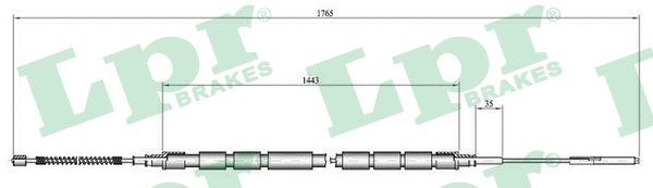 Тросовий привод, стоянкове гальмо   C0657B   LPR