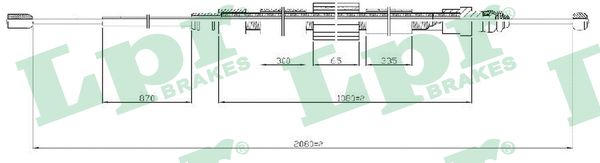 Тросовий привод, стоянкове гальмо   C0716B   LPR