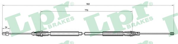 Тросовий привод, стоянкове гальмо   C0759B   LPR