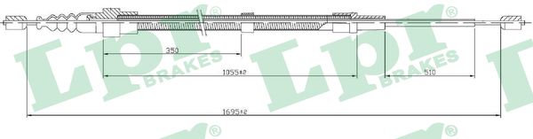 Тросовий привод, стоянкове гальмо   C0952B   LPR