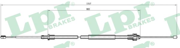 Тросик, cтояночный тормоз   C0998B   LPR