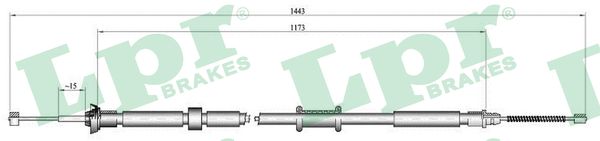 Тросовий привод, стоянкове гальмо   C1023B   LPR