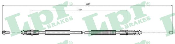 Тросовий привод, стоянкове гальмо   C1040B   LPR