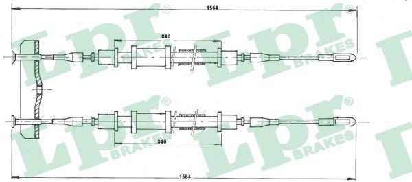 Тросовий привод, стоянкове гальмо   C1347B   LPR