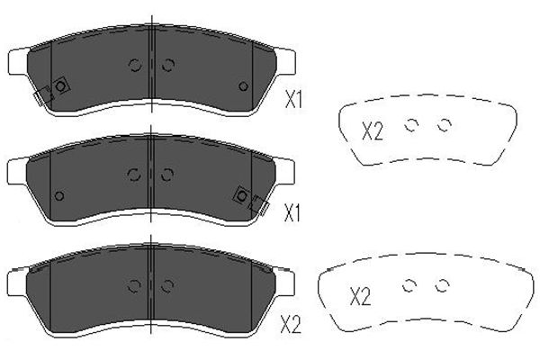 Комплект тормозных колодок, дисковый тормоз   KBP-1012   KAVO PARTS