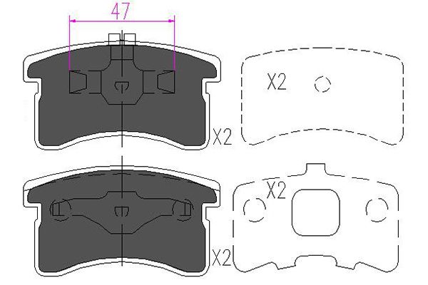 Комплект тормозных колодок, дисковый тормоз   KBP-1506   KAVO PARTS