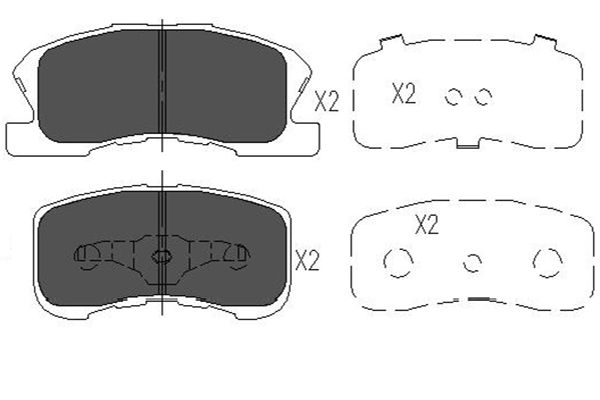 Комплект тормозных колодок, дисковый тормоз   KBP-1508   KAVO PARTS