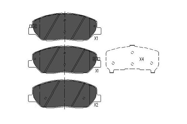 Комплект тормозных колодок, дисковый тормоз   KBP-3023   KAVO PARTS