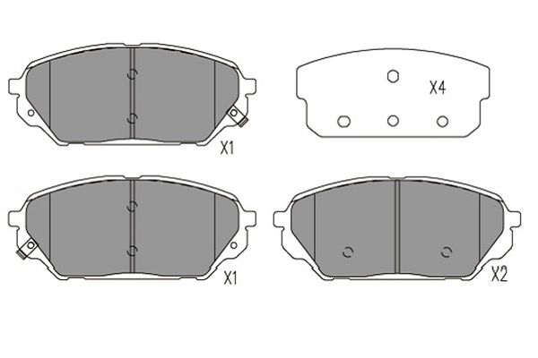 Комплект гальмівних накладок, дискове гальмо   KBP-3039   KAVO PARTS