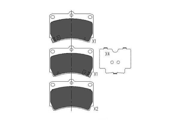 Комплект тормозных колодок, дисковый тормоз   KBP-4501   KAVO PARTS