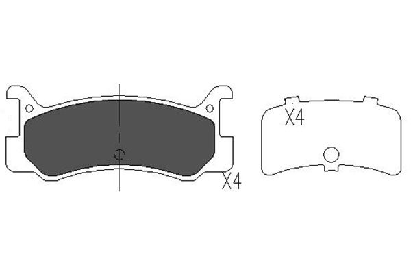 Комплект тормозных колодок, дисковый тормоз   KBP-4535   KAVO PARTS