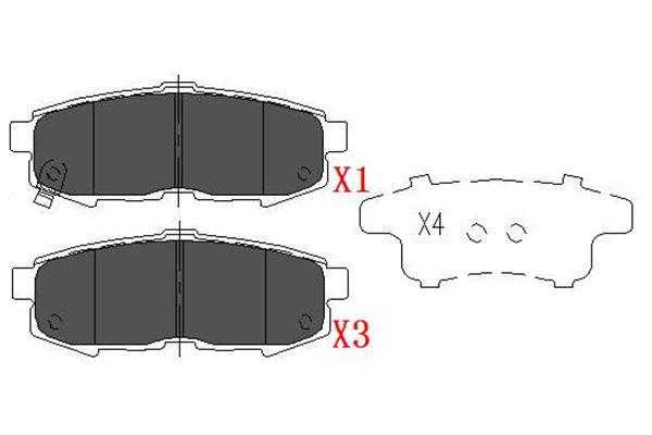 Комплект тормозных колодок, дисковый тормоз   KBP-4555   KAVO PARTS