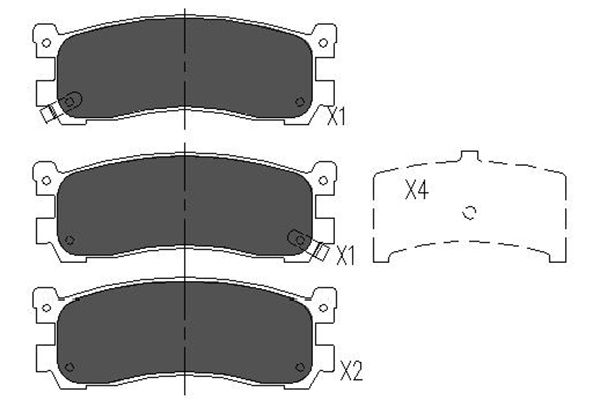 Комплект тормозных колодок, дисковый тормоз   KBP-4556   KAVO PARTS