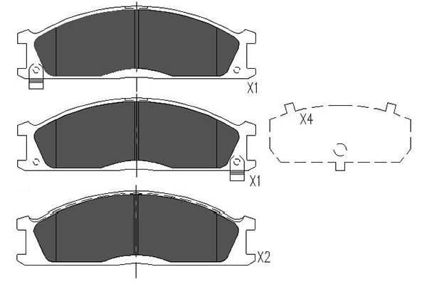 Комплект тормозных колодок, дисковый тормоз   KBP-6503   KAVO PARTS