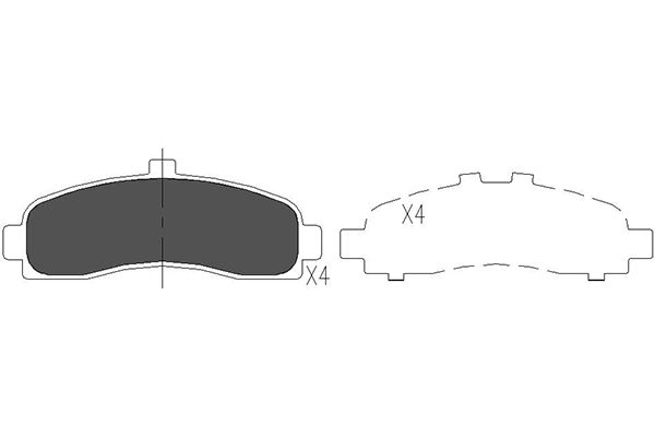 Комплект тормозных колодок, дисковый тормоз   KBP-6505   KAVO PARTS