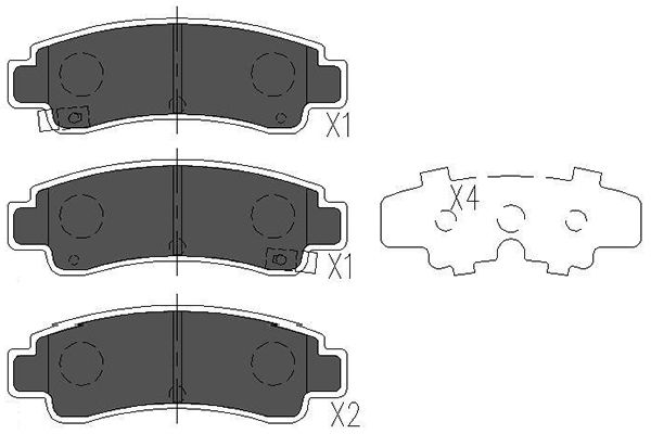 Комплект тормозных колодок, дисковый тормоз   KBP-6546   KAVO PARTS