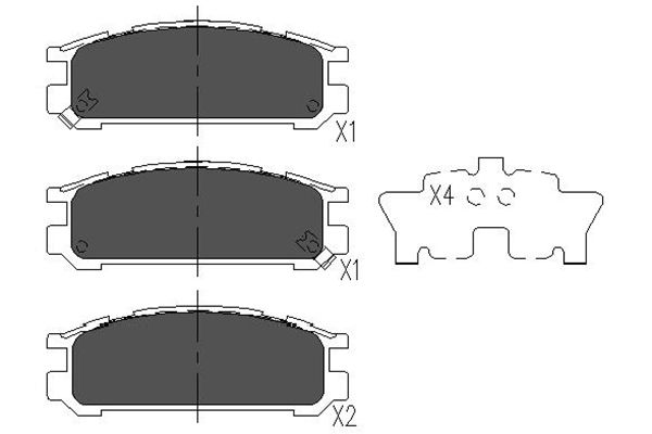 Комплект тормозных колодок, дисковый тормоз   KBP-8016   KAVO PARTS