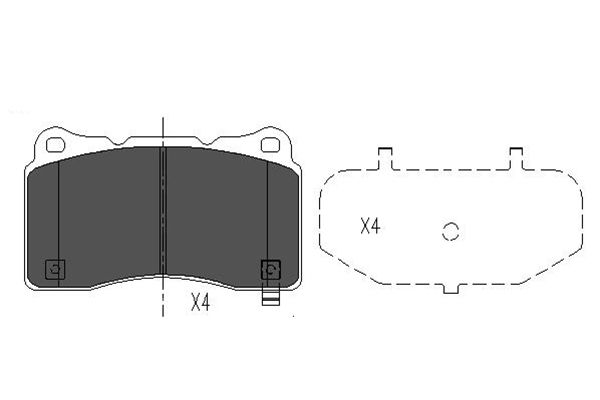 Комплект гальмівних накладок, дискове гальмо   KBP-8021   KAVO PARTS