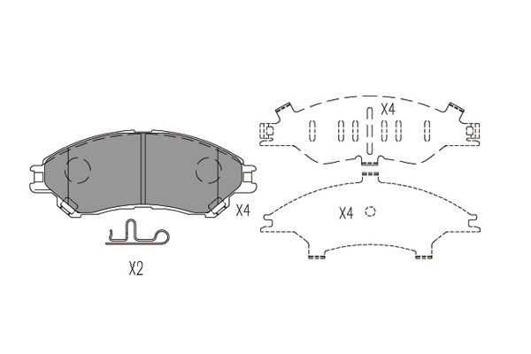 Комплект гальмівних накладок, дискове гальмо   KBP-8533   KAVO PARTS