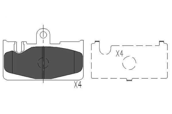 Комплект тормозных колодок, дисковый тормоз   KBP-9073   KAVO PARTS