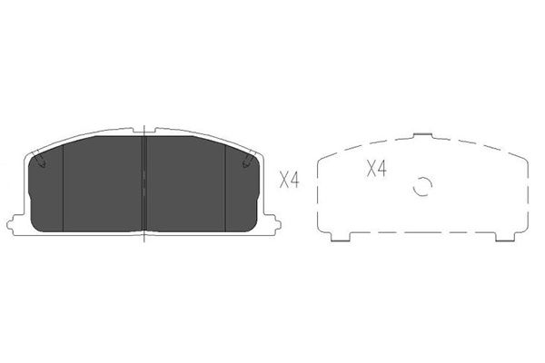 Комплект тормозных колодок, дисковый тормоз   KBP-9109   KAVO PARTS