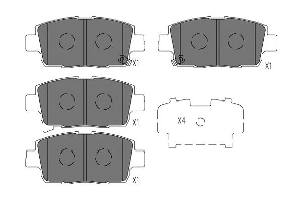 Комплект тормозных колодок, дисковый тормоз   KBP-9134   KAVO PARTS