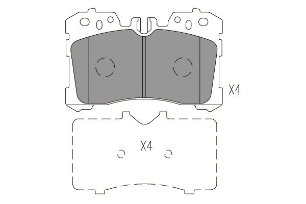 Комплект тормозных колодок, дисковый тормоз   KBP-9150   KAVO PARTS