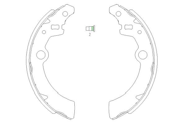 Комплект тормозных колодок   KBS-8907   KAVO PARTS