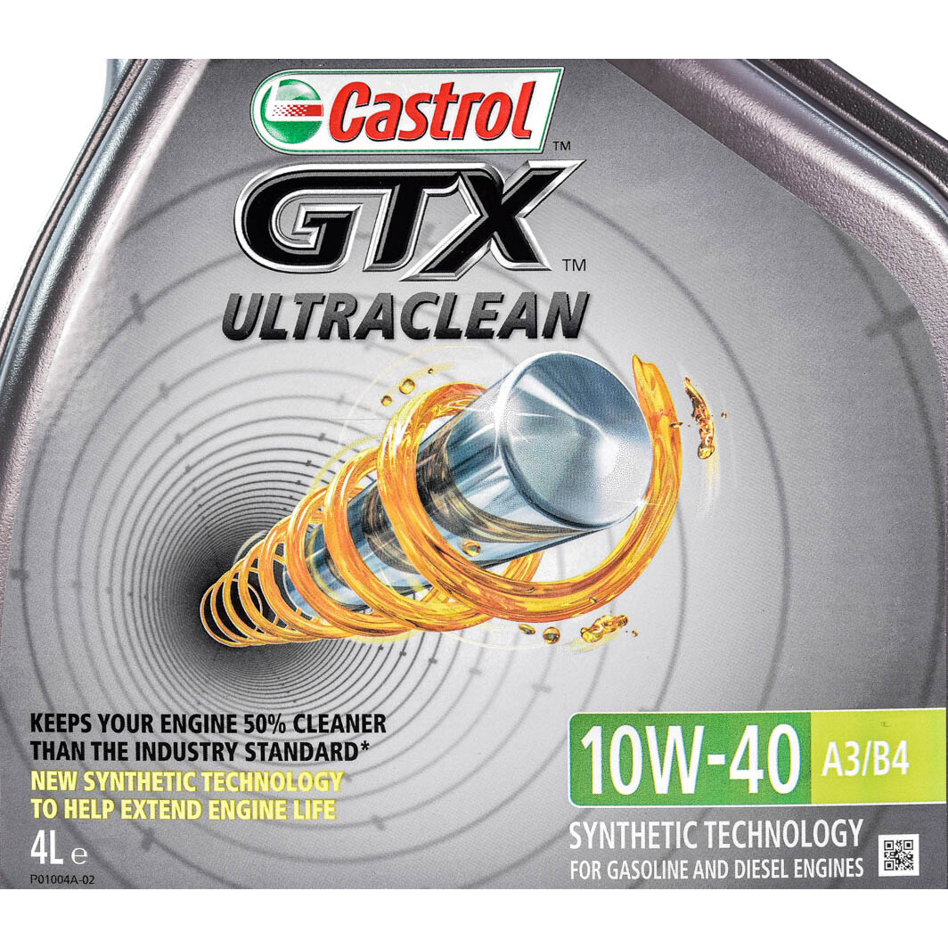 Моторное масло CASTROL GTX Ultraclean A3/B4 10W-40 4 л, 15DE18 #6