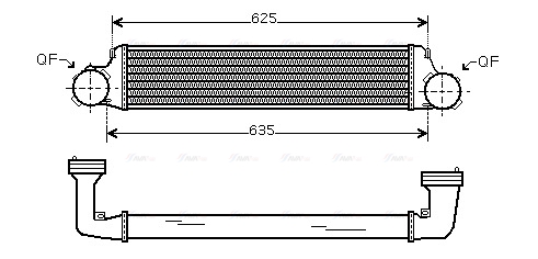 Охолоджувач наддувального повітря   BW4280   AVA QUALITY COOLING