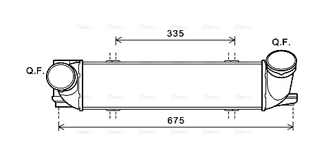 Охолоджувач наддувального повітря   BW4438   AVA QUALITY COOLING