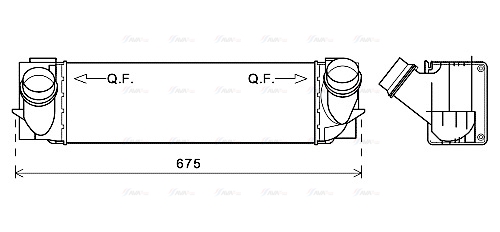 Охолоджувач наддувального повітря   BW4457   AVA QUALITY COOLING