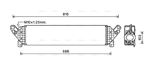 Охолоджувач наддувального повітря   MZA4277   AVA QUALITY COOLING