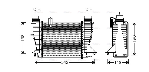 Охолоджувач наддувального повітря   RTA4553   AVA QUALITY COOLING