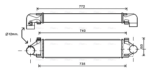 Интеркулер   VOA4173   AVA QUALITY COOLING