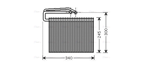 Випарник, система кондиціонування повітря   OLV399   AVA QUALITY COOLING