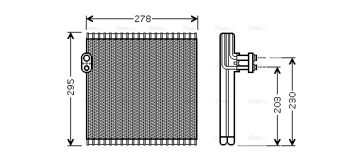 Испаритель, кондиционер   TOV485   AVA QUALITY COOLING