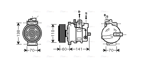 Компрессор, кондиционер   AIAK271   AVA QUALITY COOLING