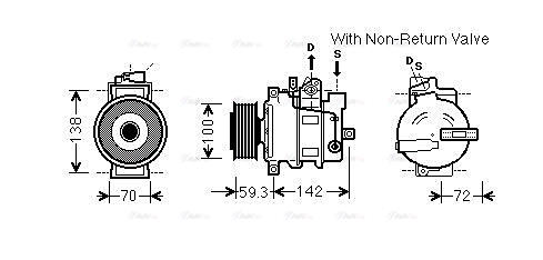 Компрессор, кондиционер   AIAK334   AVA QUALITY COOLING