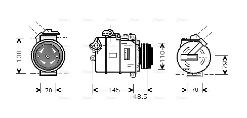Компрессор, кондиционер   BWAK309   AVA QUALITY COOLING