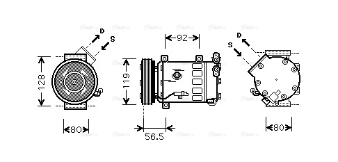 Компрессор, кондиционер   CNAK242   AVA QUALITY COOLING