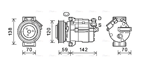 Компрессор, кондиционер   CTK063   AVA QUALITY COOLING