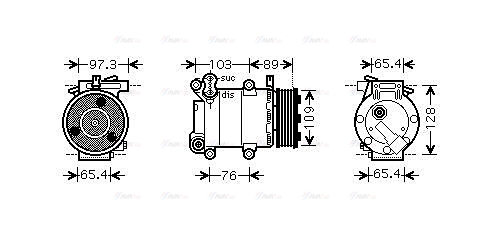 Компресор, система кондиціонування повітря   FDAK391   AVA QUALITY COOLING