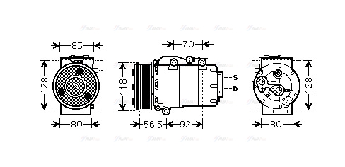 Компрессор, кондиционер   FDAK394   AVA QUALITY COOLING