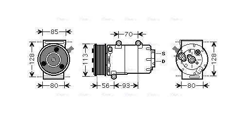 Компресор, система кондиціонування повітря   FDAK416   AVA QUALITY COOLING