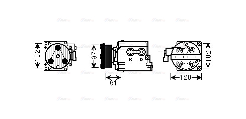 Компрессор, кондиционер   FDAK436   AVA QUALITY COOLING