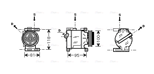 Компрессор, кондиционер   FTAK090   AVA QUALITY COOLING